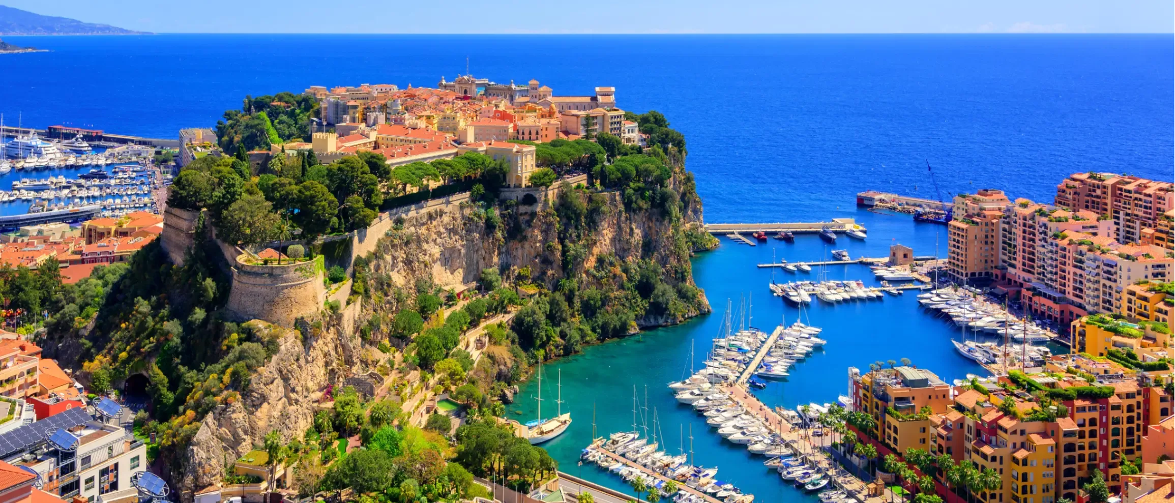 Prince Palace and old town of Monaco, France