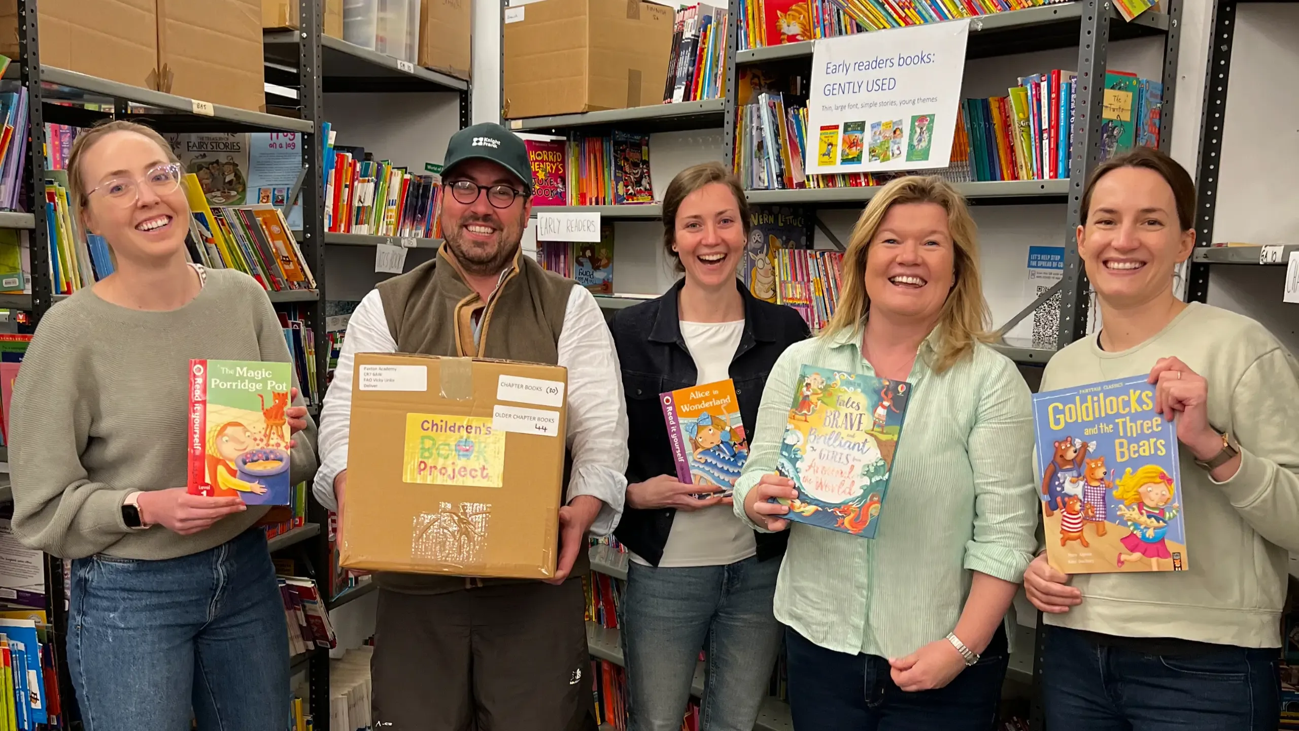 A group of Knight Frank staff at a volunteering event