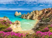 Beautiful Praia do Camilo cove in Portugal. 