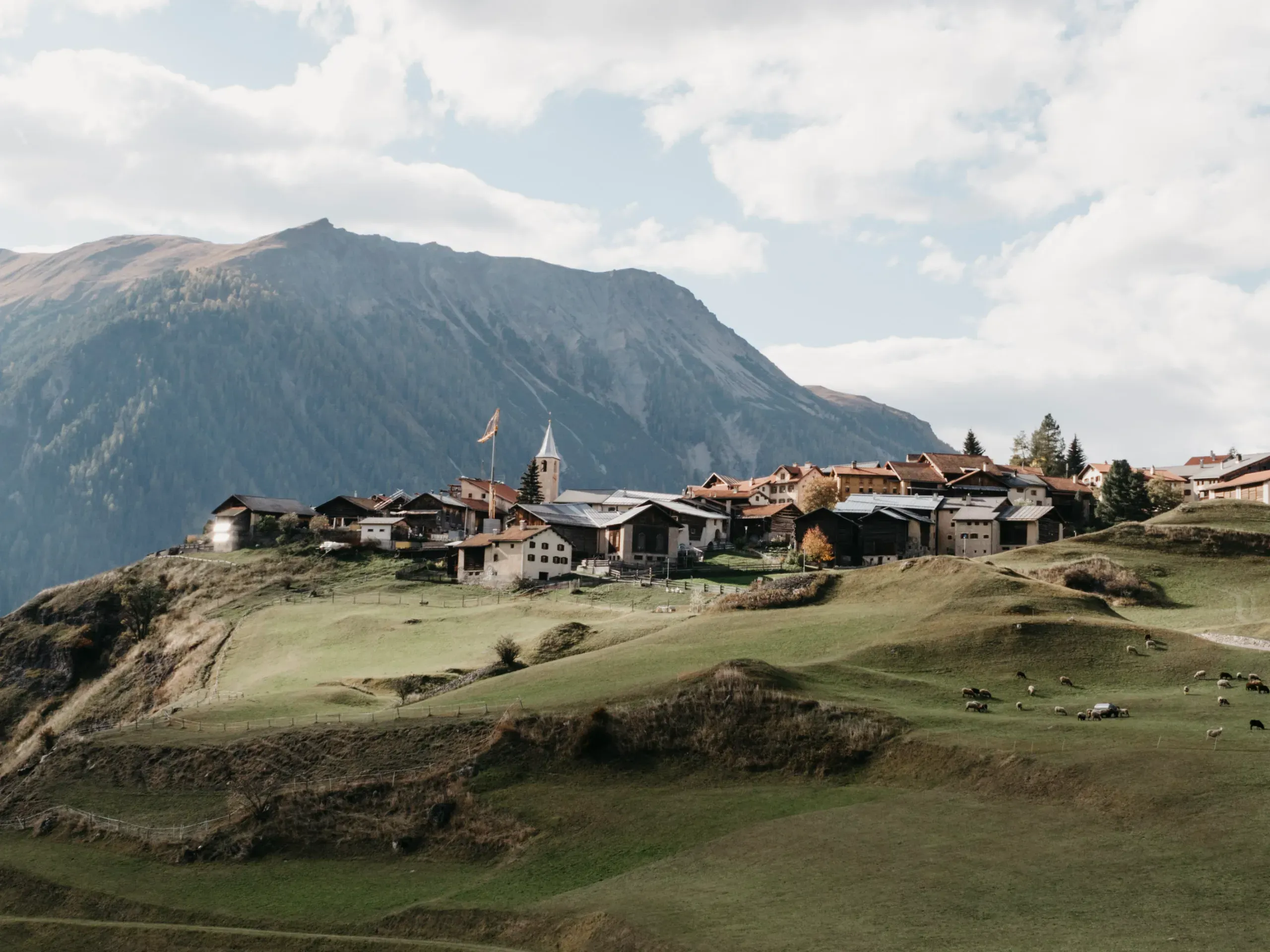 Engadine village in Graubünden. 