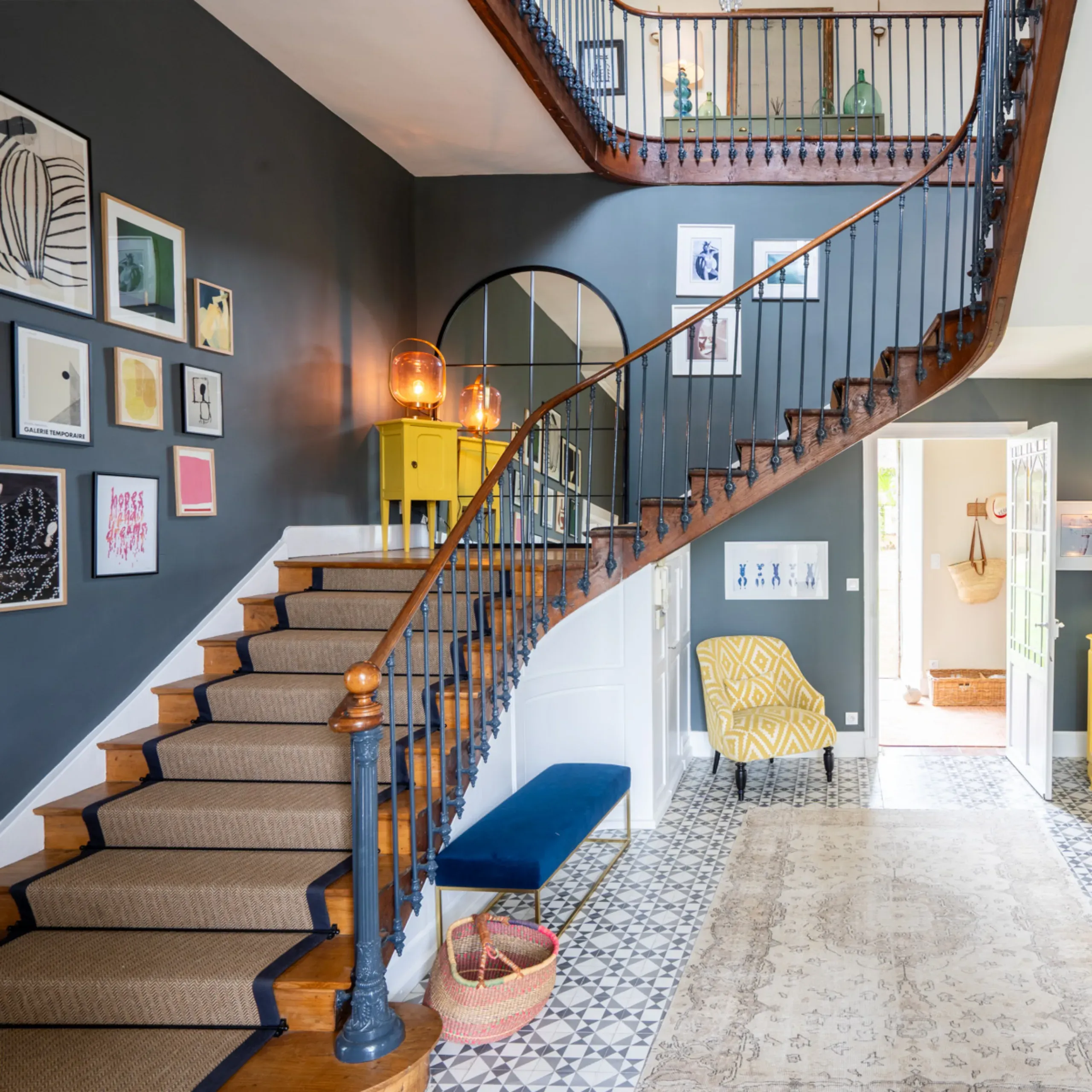Staircase at Chateau Labarthe, France