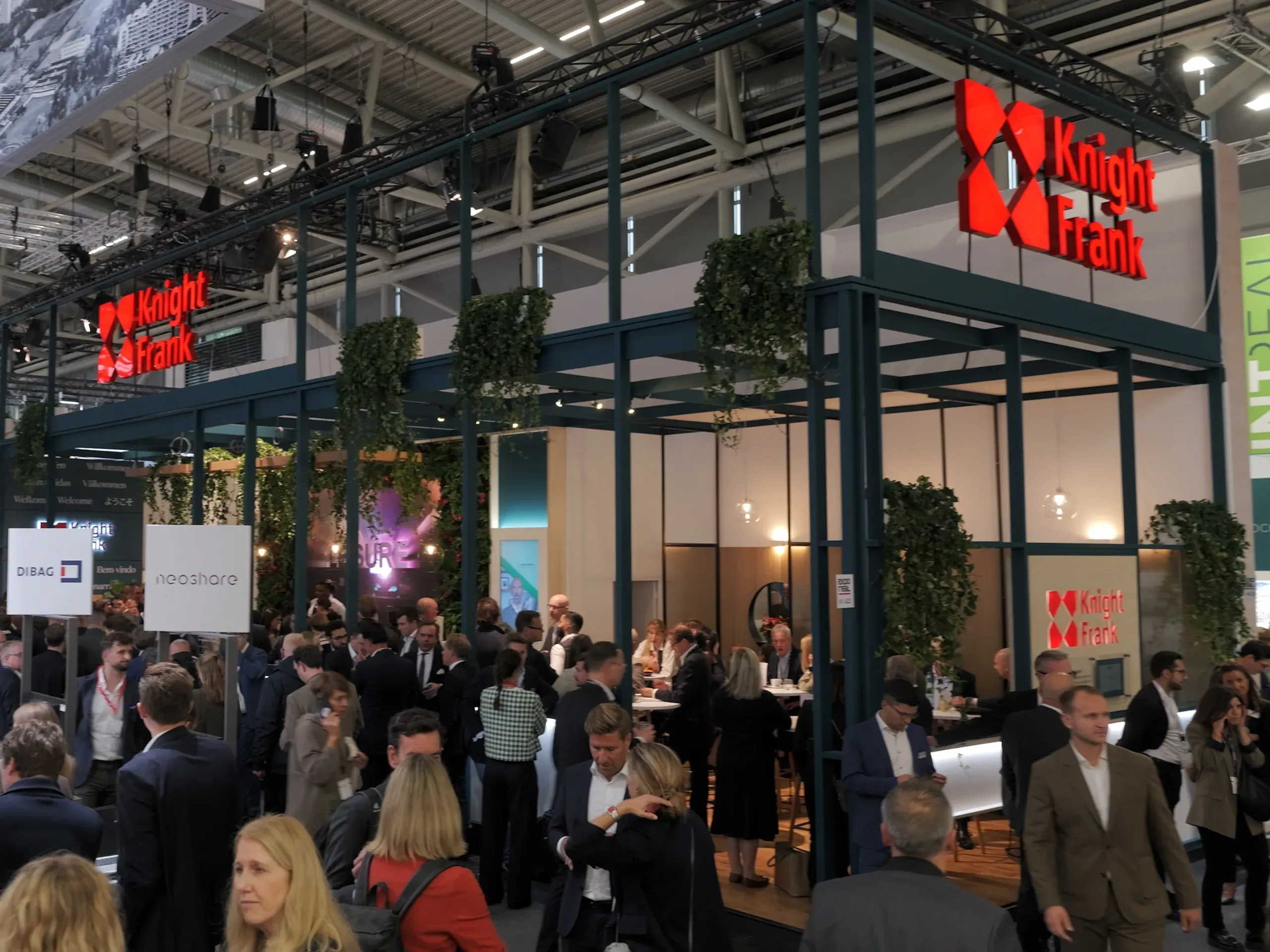 Crowd milling around the Knight Frank stand at Expo Real